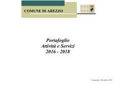 Portafoglio Attività e Servizi 2016 - 2018
