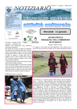 Notiziario Gennaio/Febbraio
