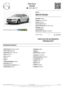 VOLVO S60 D2 Kinetic - Stock ID: 10-N015661