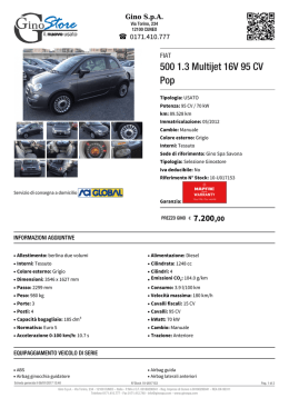 FIAT 500 1.3 Multijet 16V 95 CV Pop - Stock ID: 10