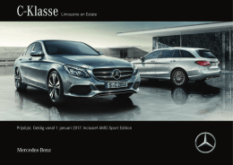 C-Klasse Limousine en Estate Prijslijst. Geldig - Mercedes-Benz