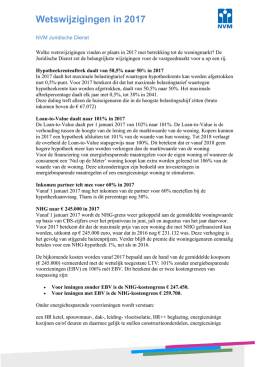 Wetswijzigingen in 2017