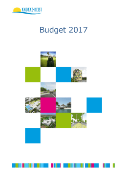 Budget 2017 - Knokke