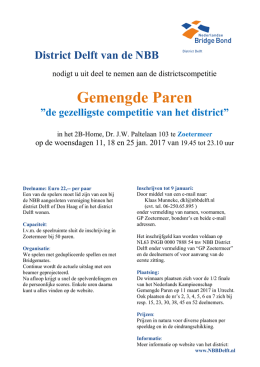 Gemengde Paren - NBB District Delft