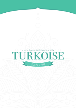 Menu - Turks Specialiteiten Restaurant Turkoise