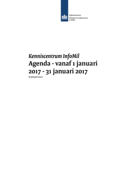 Agenda - vanaf 1 januari 2017 - 31 januari 2017