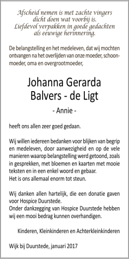 Johanna Gerarda Balvers de Ligt