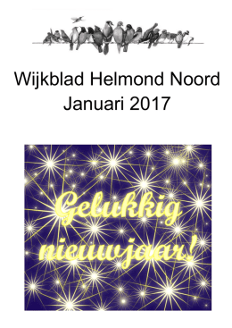 Januari 2017 - Wijkraad Helmond Noord