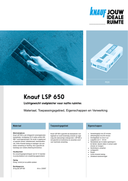 Technisch Blad Knauf LSP 650 dec 2016