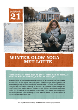 Zaterdag 21 januari XL Winterglow met Lotte. 13:00