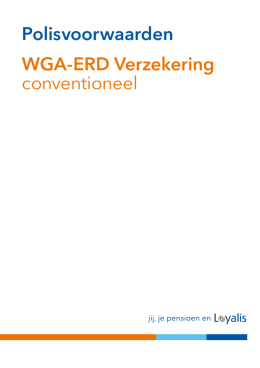 Polisvoorwaarden WGA-ERD Verzekering conventioneel