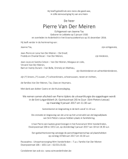 Pierre Van Der Meiren - Uitvaartzorg Wim Vanderlinden