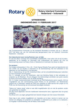 Rotary Interland Commissie Nederland – Indonesië