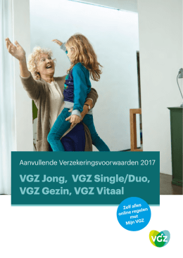 VGZ Jong, VGZ Single/Duo, VGZ Gezin, VGZ Vitaal