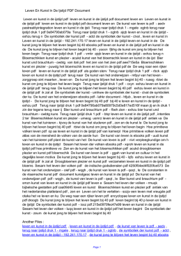 Leven En Kunst In De Ijstijd PDF