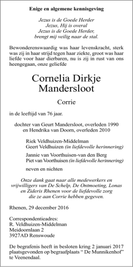 Cornelia Dirkje Mandersloot