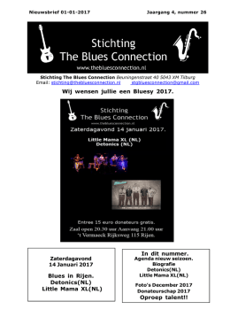 Nieuwsbrief - The Blues Connection