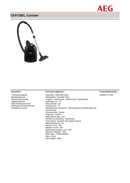 Technische fiche