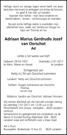 Adriaan Marius Gerdrudis Jozef van Oorschot