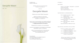 Georgette Massin - Wase Begrafenissen