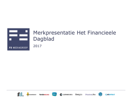 Merkpresentatie Het Financieele Dagblad