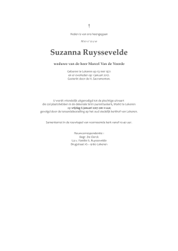 Suzanna Ruyssevelde - Begrafenissen De Clerck
