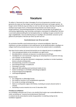 Vacature - Stichting Wel.kom
