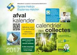 afval collectes kalender calendrier