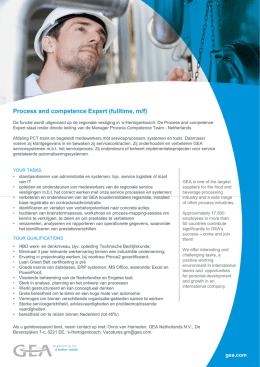 Process and competence Expert (fulltime, m/f)