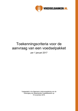 document - Voedselbanken Nederland