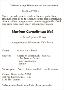Marinus Cornelis van Hal