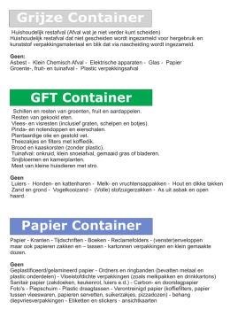 Grijze Container GFT Container Papier Container