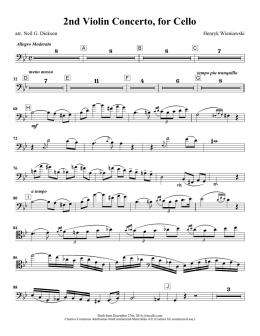 2nd Violin Concerto, for Cello t1 u1 t1 u1 t2 u2 u1 t1 t3