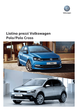 Listino prezzi Volkswagen Polo/Polo Cross