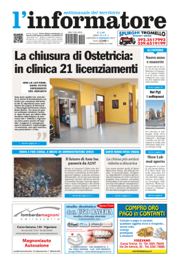 La chiusura di Ostetricia: in clinica 21 licenziamenti
