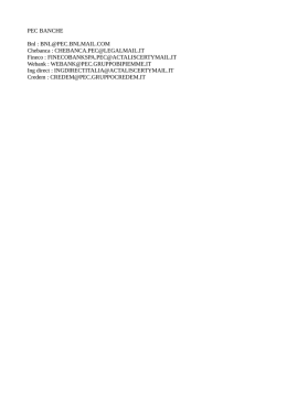 Pec banche - Finanzaonline.com