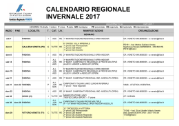 Calendario Regionale INVERNALE