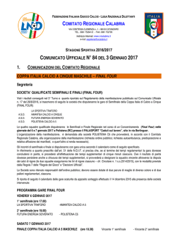 final four com - Comitato Regionale Calabria