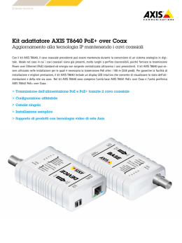 AXIS T8640 PoE+ over Coax Adaptor Kit, Datasheet