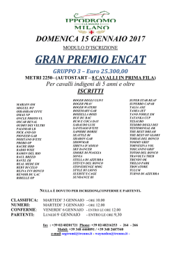 iscritti Gran Premio ENCAT