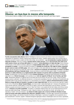 Obama: un bye-bye in mezzo alla tempesta