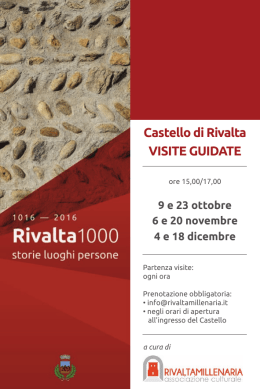 Castello di Rivalta VISITE GUIDATE