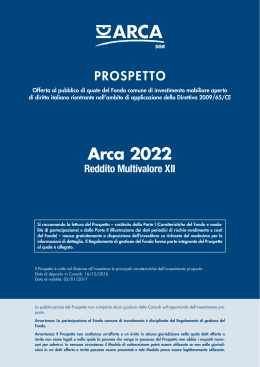 Prospetto Arca 2022 Reddito Multivalore XII