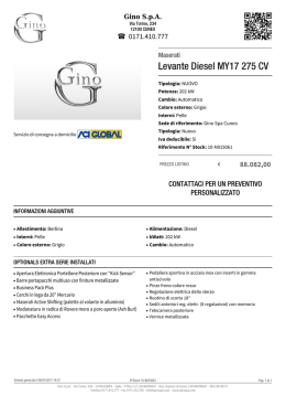 Maserati Levante Diesel MY17 275 CV - Stock ID: 10