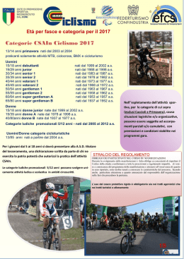 Categorie CSAIn Ciclismo 2017 15