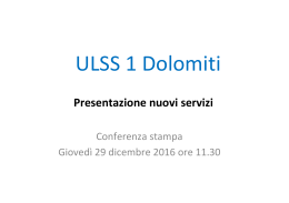 Presentazione Servizi ULSS_1 DOLOMITI