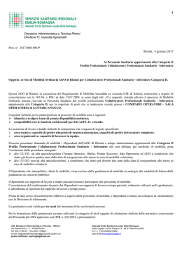 1 Direzione Infermieristica e Tecnica Rimini Direttore f.f. Vianella