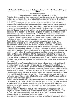 Tribunale di Milano, sez. V Civile, sentenza 16 – 18 ottobre 2016