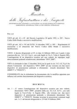 Decreto Dirigenziale protocollo 6 del 02/01/2017