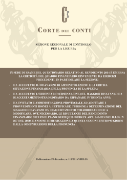 111-2016 Pronuncia Provincia di La Spezia